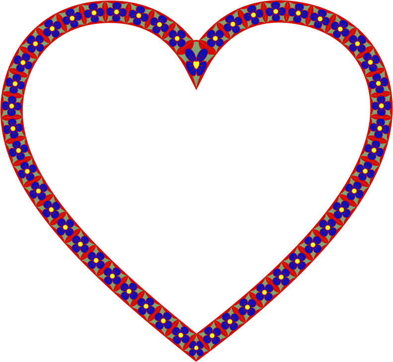 Floral Border Heart 2