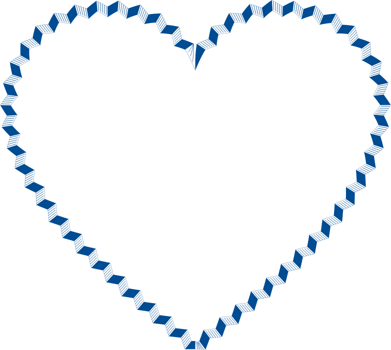 MC Escher Heart Blue