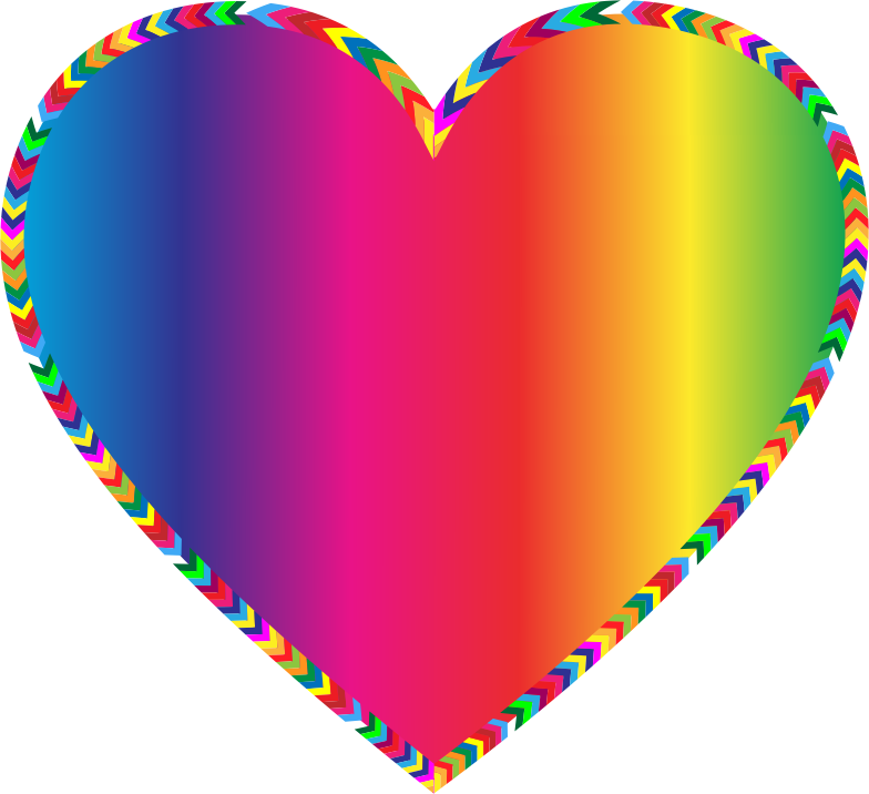 Multicolored Arrows Heart Filled