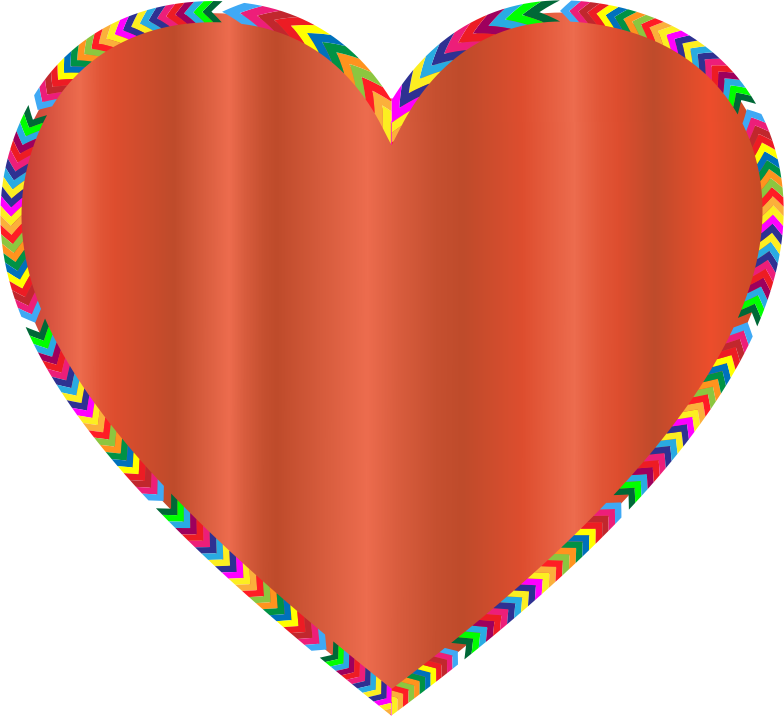 Multicolored Arrows Heart Filled 2