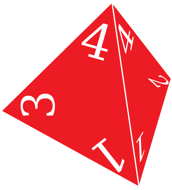 D4, Four Sided Die