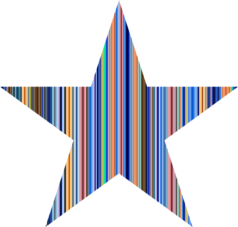 Colorful Striped Star