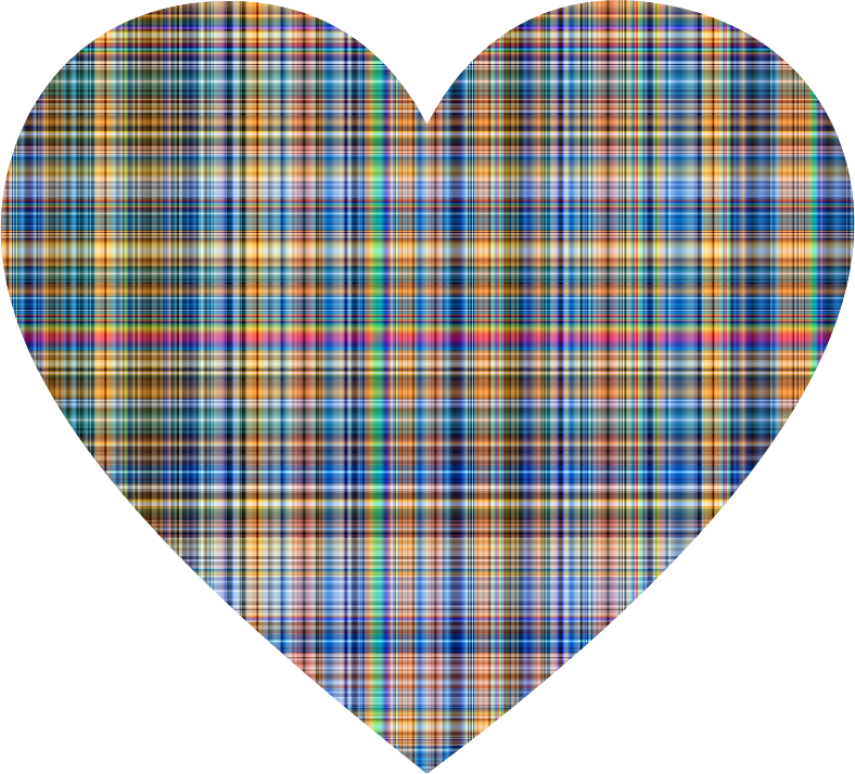 Colorful Gingham Heart