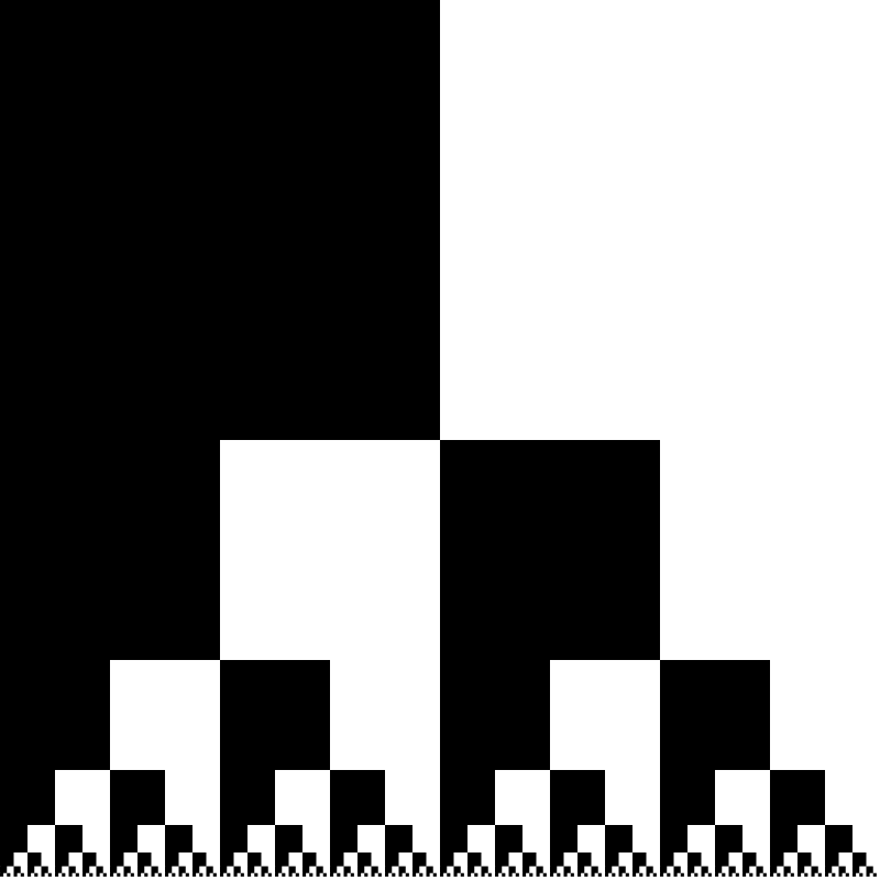 black and white squares