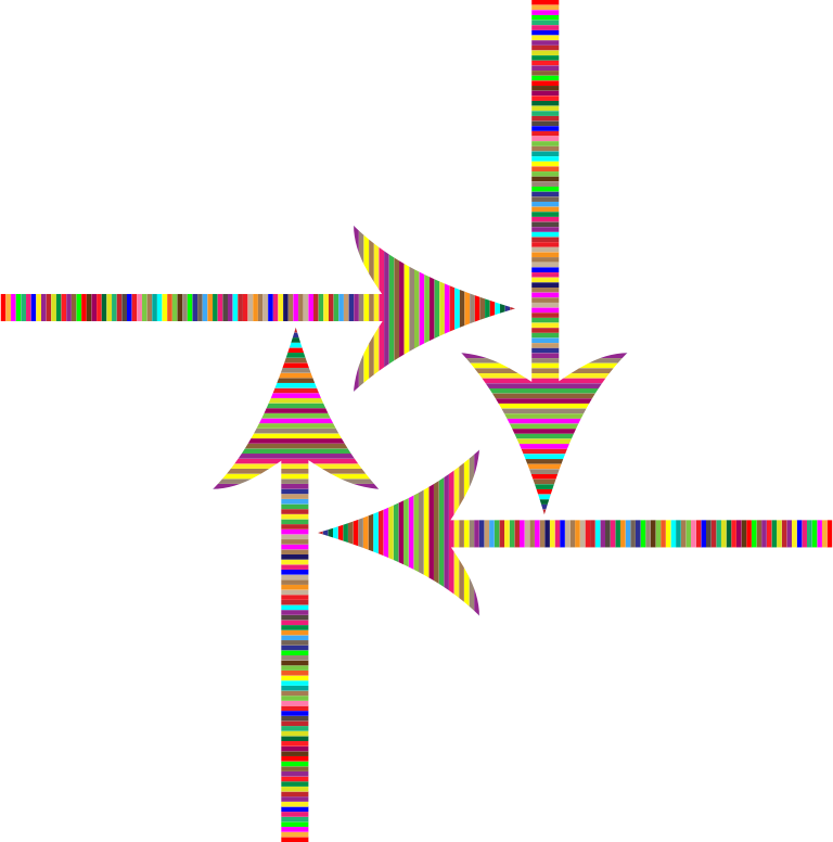 Colorful Striped Arrows