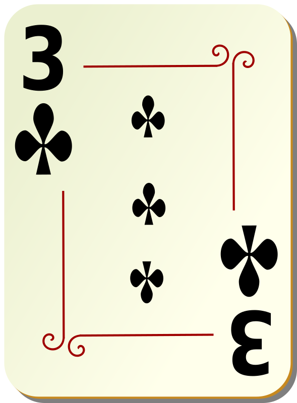 Ornamental deck: 3 of clubs