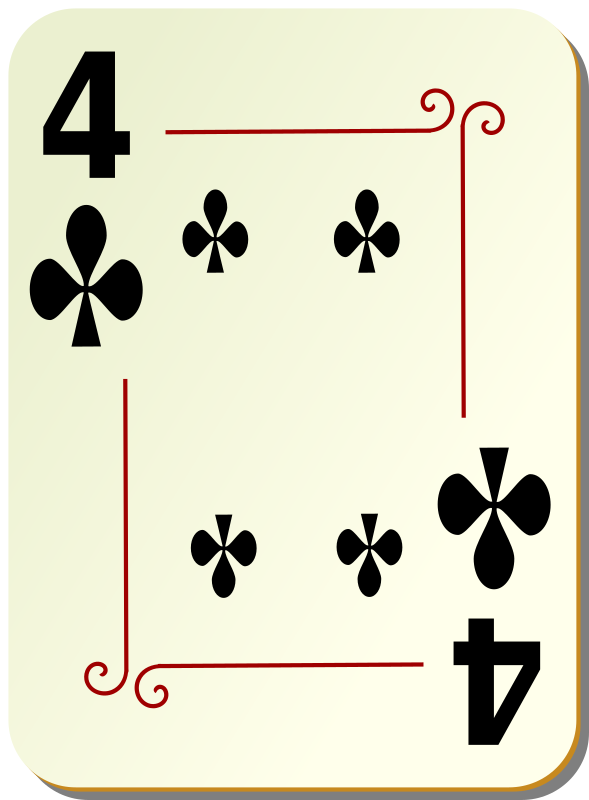 Ornamental deck: 4 of clubs