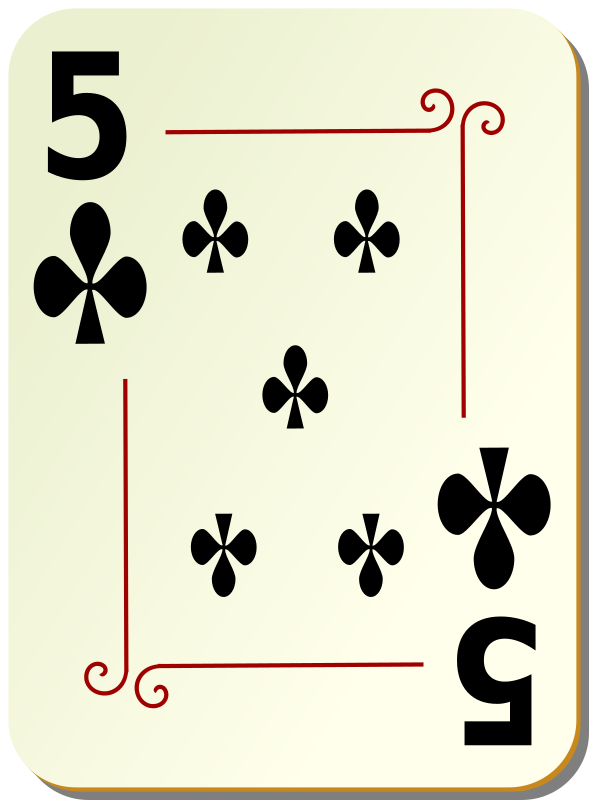 Ornamental deck: 5 of clubs