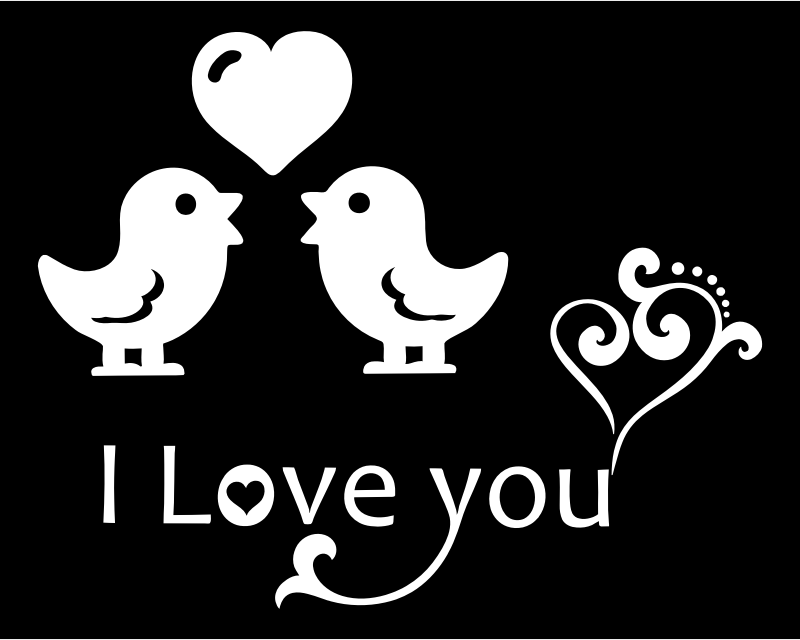 i love you images black and white