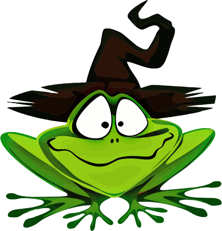 Frog Wearing Witch's Hat