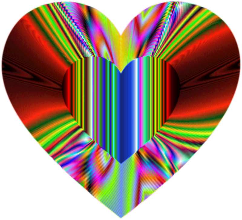 Colorful Refraction Heart Psychedelic 2