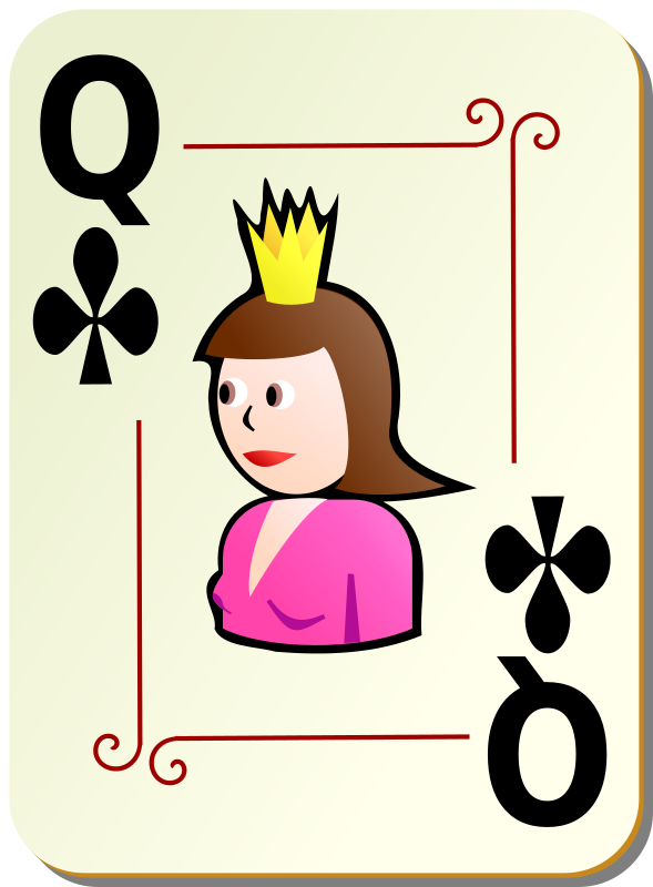 Ornamental deck: Queen of clubs