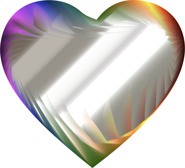 Colorful Refraction Heart 8