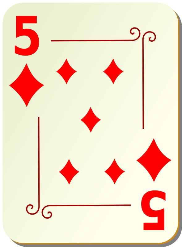 Ornamental deck: 5 of diamonds