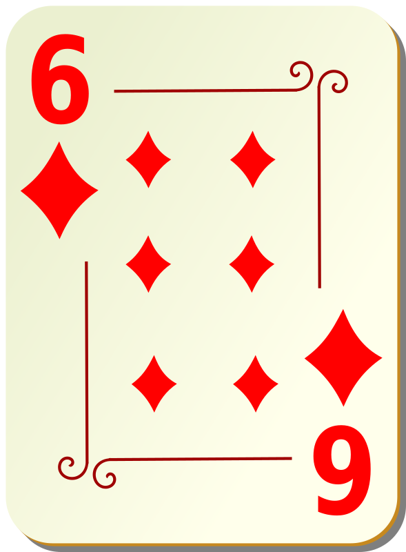 Ornamental deck: 6 of diamonds