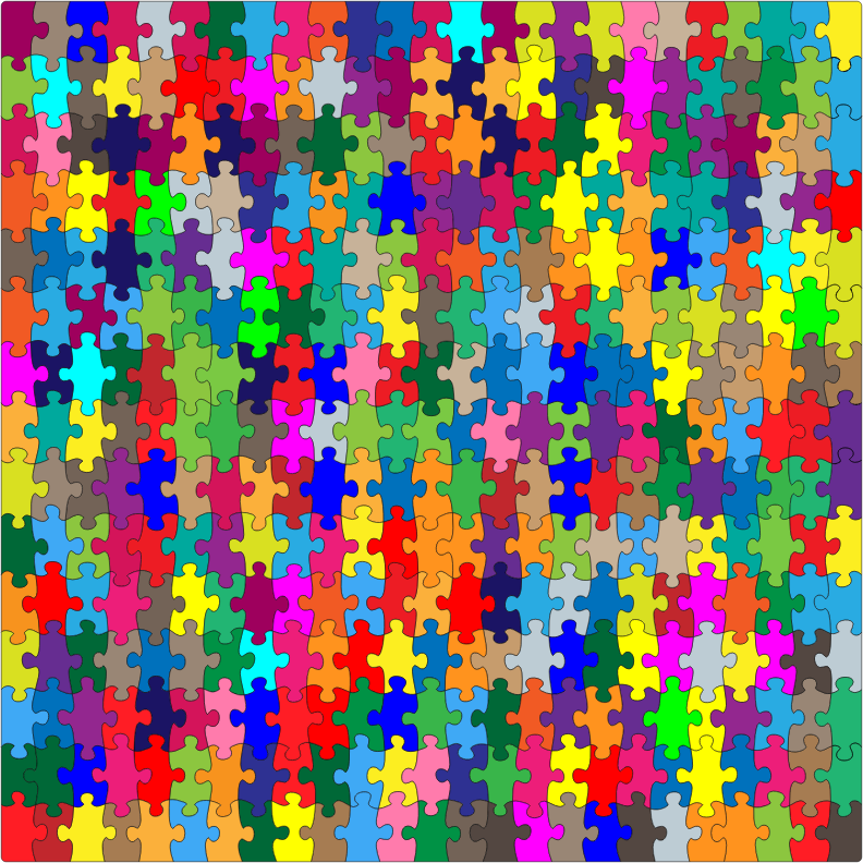 Multicolored Jigsaw Puzzle Pieces