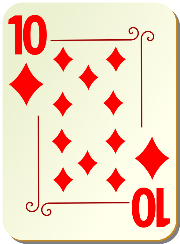 Ornamental deck: 10 of diamonds