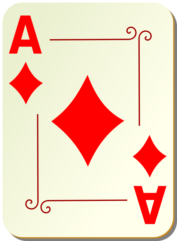 Ornamental deck: Ace of diamonds