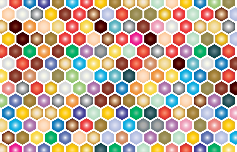 Colorful Hex Grid Pattern