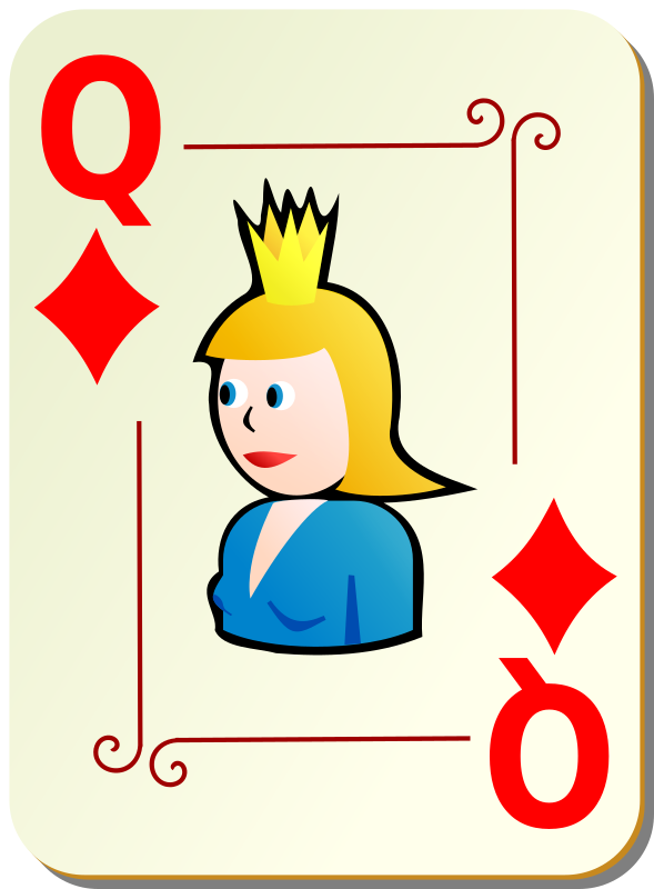 Ornamental deck: Queen of diamonds