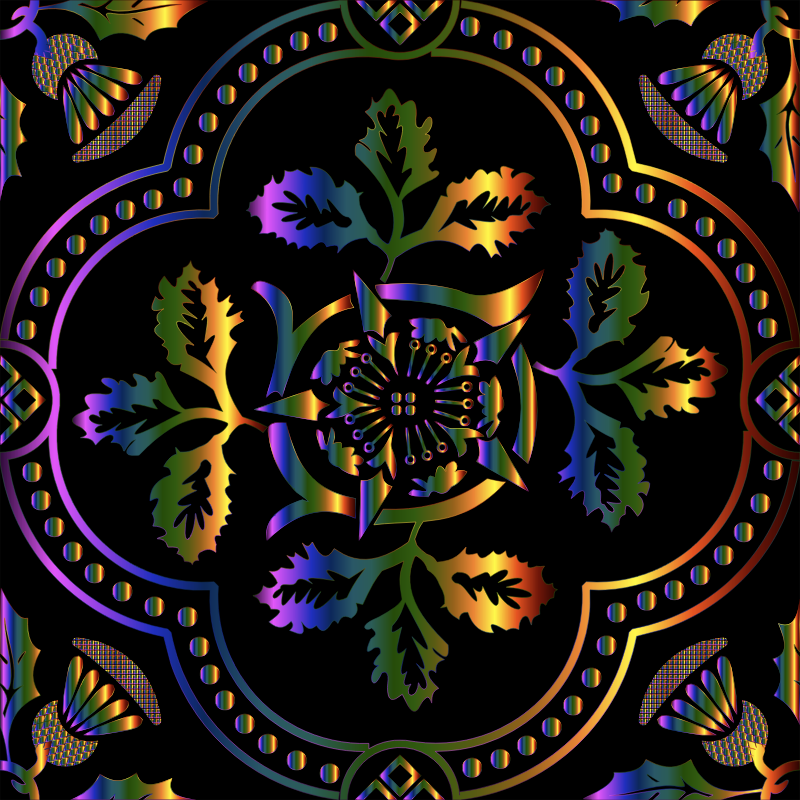 Decorative Floral Design Enhanced 2