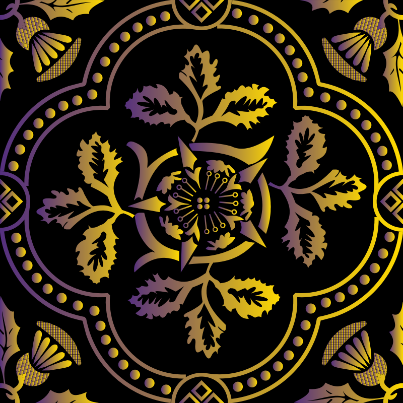 Decorative Floral Design Enhanced 19