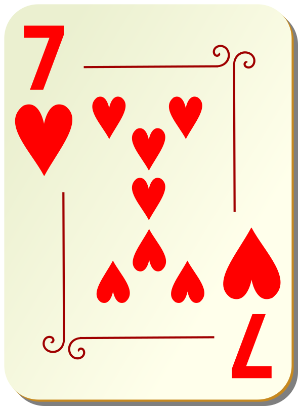 Ornamental deck: 7 of hearts