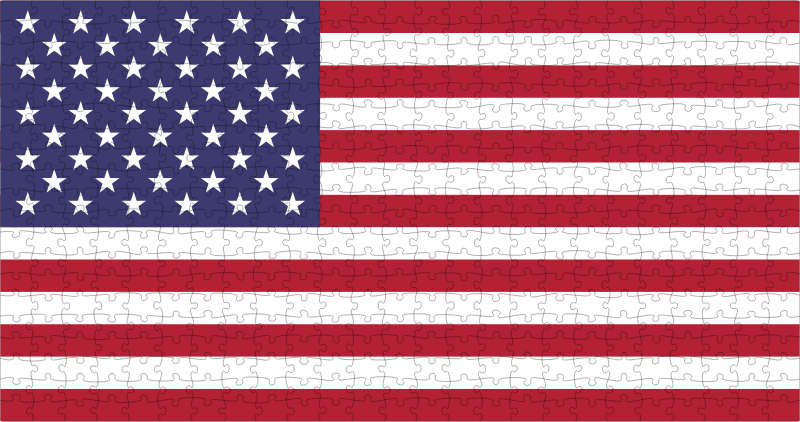 United States Flag Jigsaw Puzzle 25x20