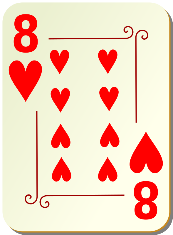 Ornamental deck: 8 of hearts