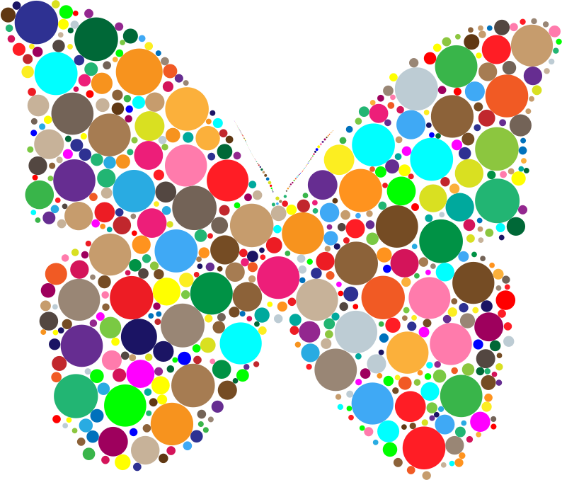 Colorful Circles Butterfly