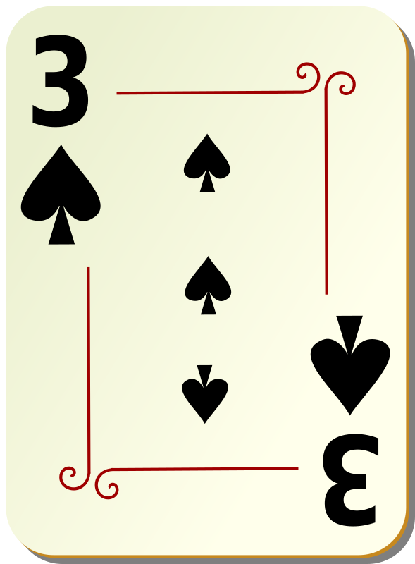 Ornamental deck: 3 of spades