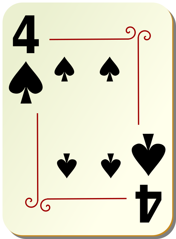 Ornamental deck: 4 of spades