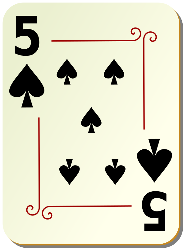 Ornamental deck: 5 of spades