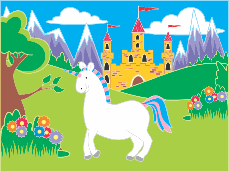 Fairytale Unicorn Landscape