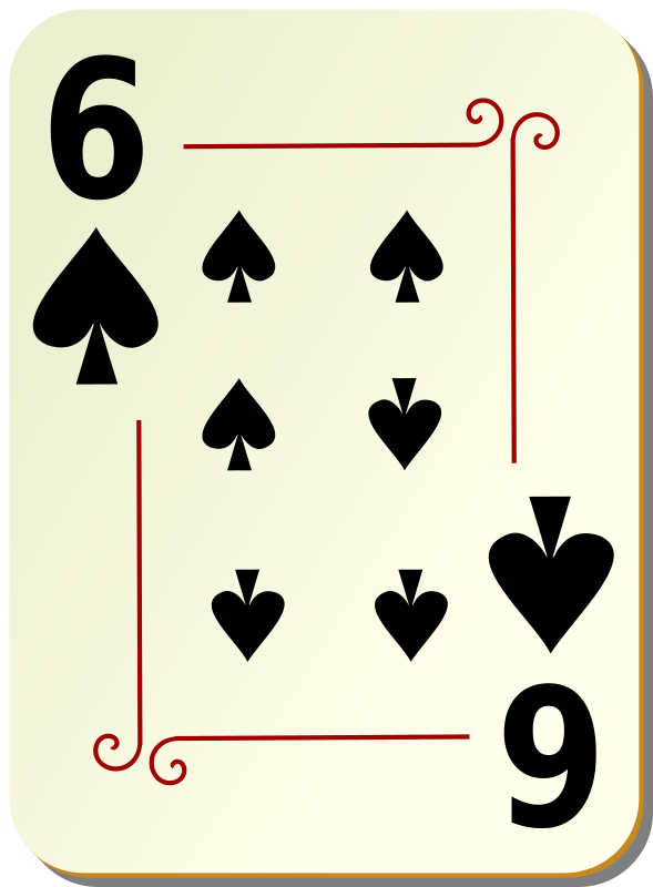 Ornamental deck: 6 of spades