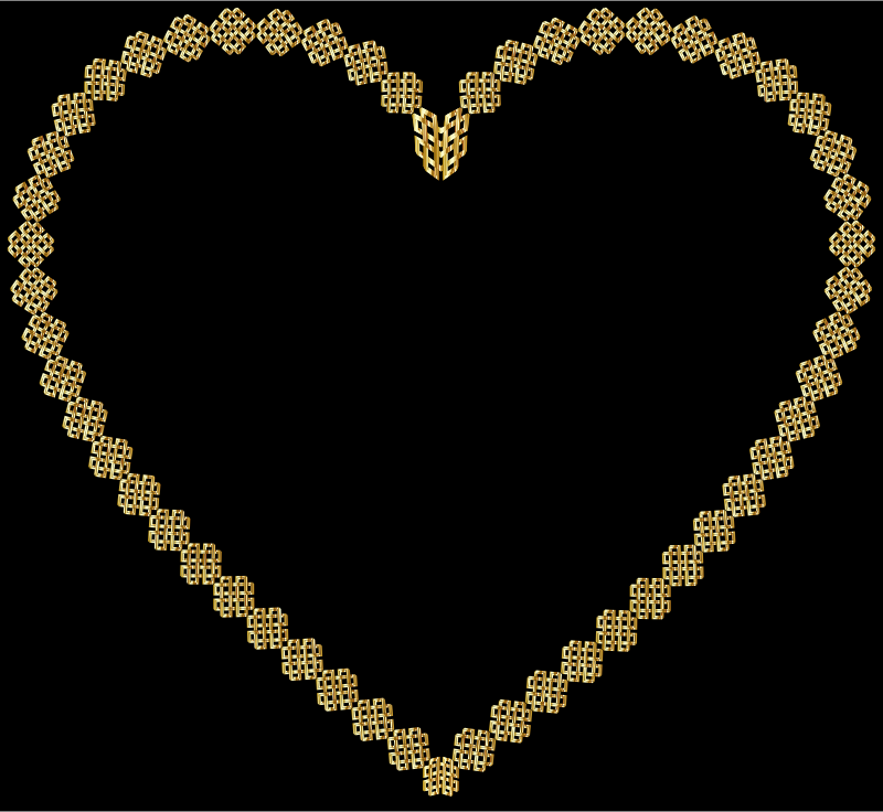 Gold Lattice Heart