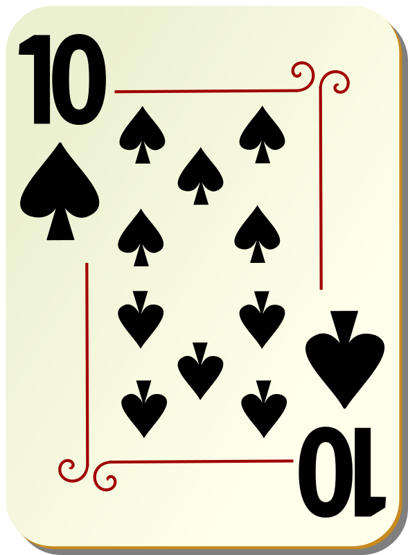 Ornamental deck: 10 of spades