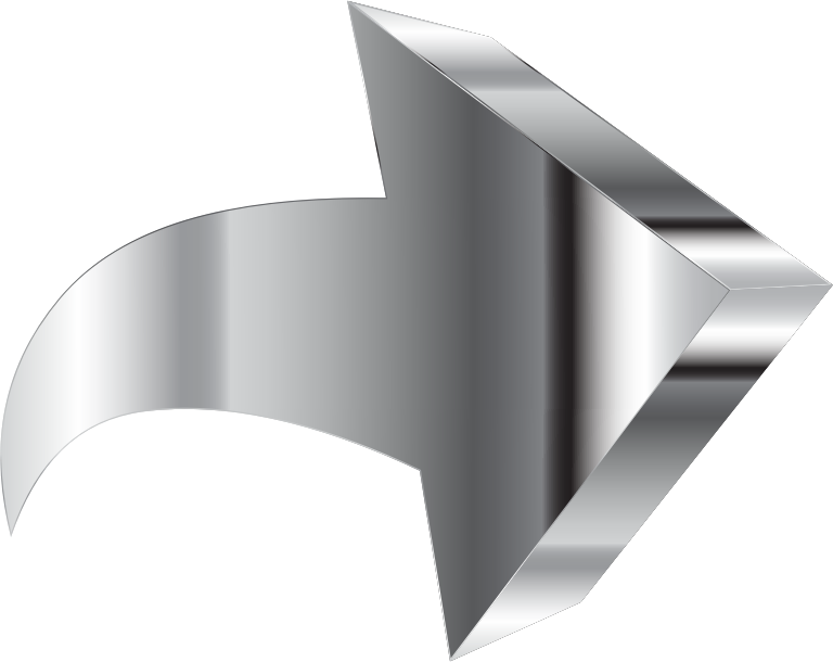 Shiny Chrome 3D Arrow