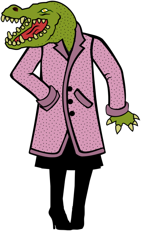 Stylish lizard person