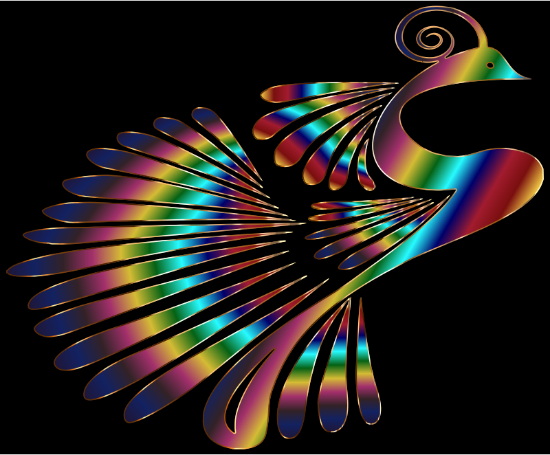 Colorful Stylized Peacock 7