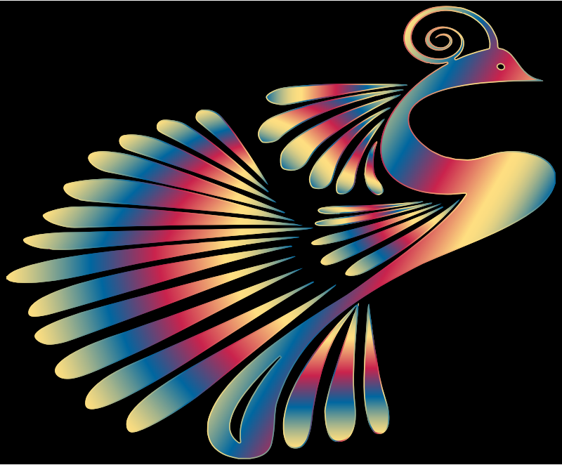 Colorful Stylized Peacock 13