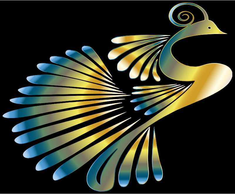 Colorful Stylized Peacock 14