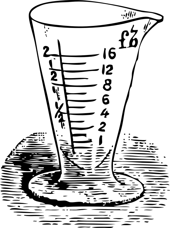 measuring glass in drams