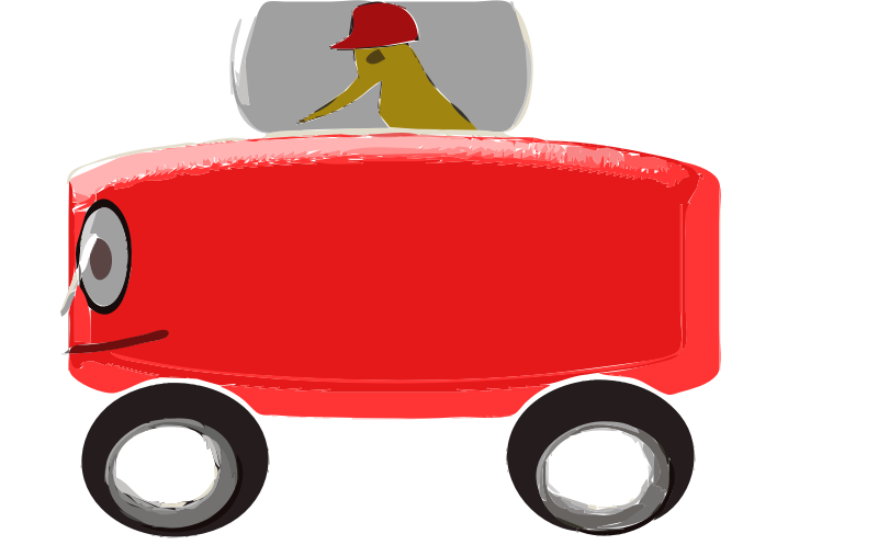 Red Toy Car, Cartoon