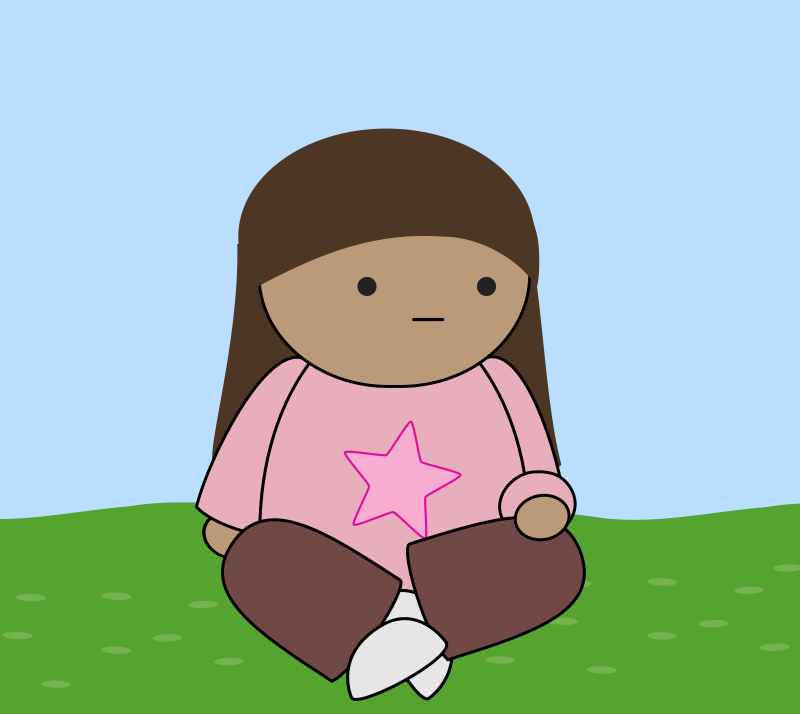 child sitting cross legged clipart