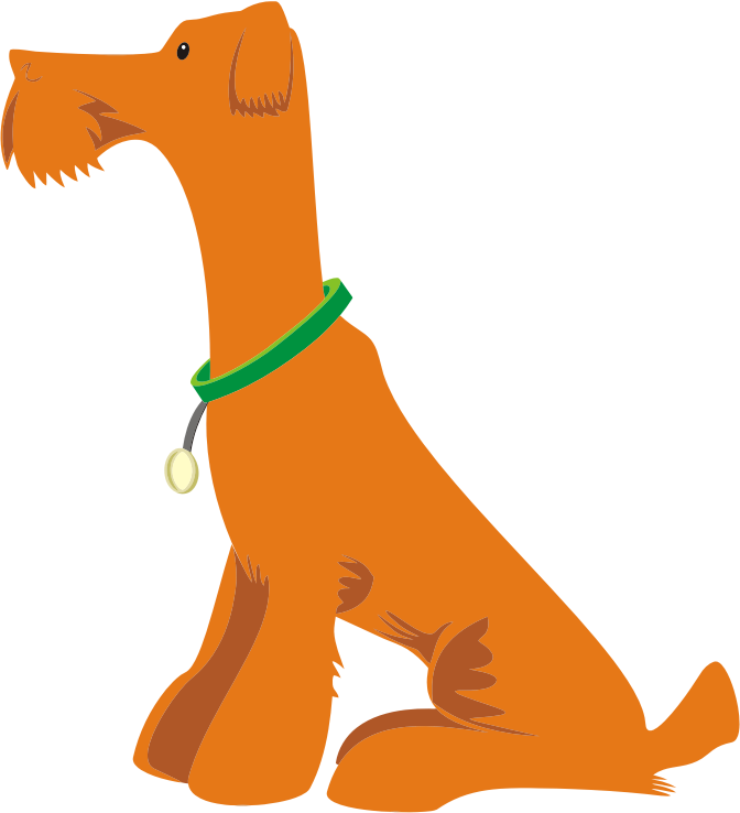 orange dog clipart