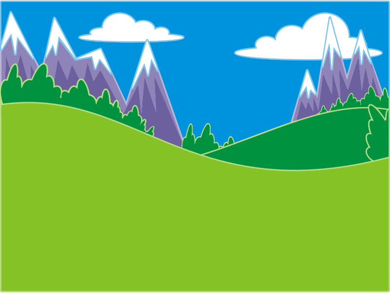 Green Hills And Mountains Landscape