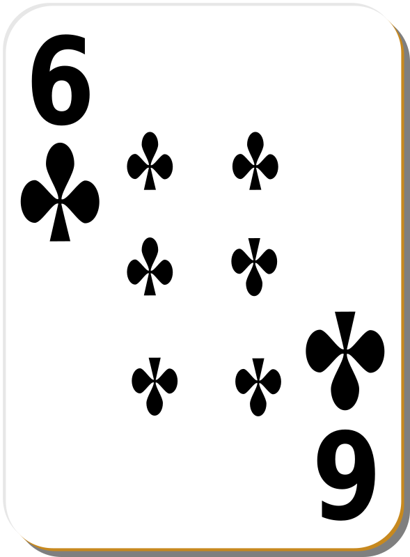 White deck: 6 of clubs