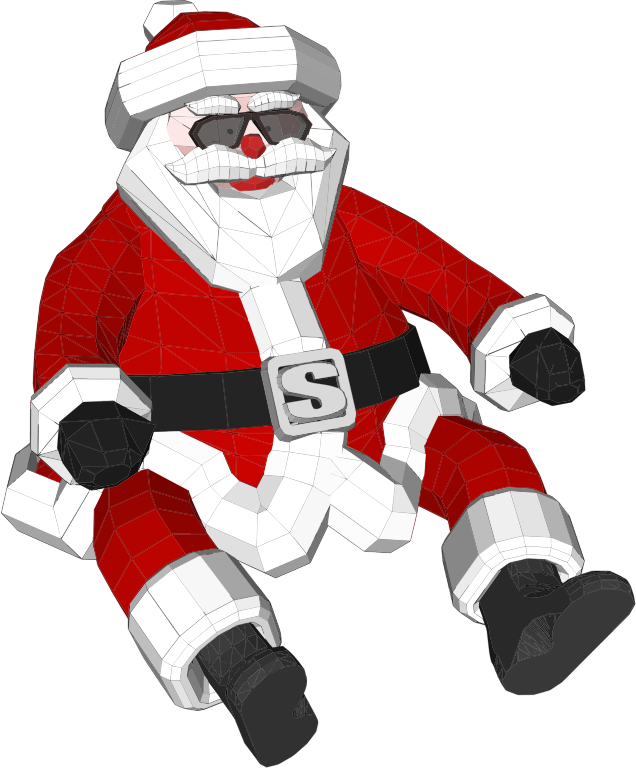 3D Polygonal Santa Claus