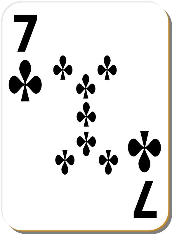 White deck: 7 of clubs